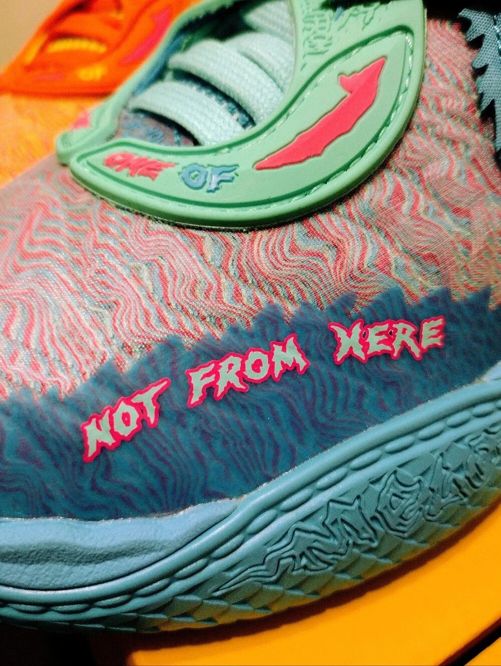 Rick & Morty Puma MB.05 LaMelo Ball Men's Size 9.5 orange/blue basketball Shoes